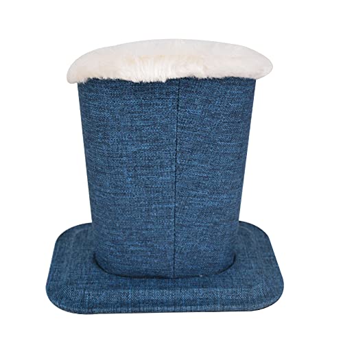 Baitaihem Pack of 2 Plush Lined Eyeglasses Holder Stand Protective Glasses Case For Desks Or Nightstands, Canvas (blue) - Thumbnail 7