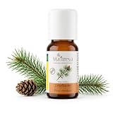 Maitreya Natura Olio essenziale di Pino Cembro BIO, olio essenziale di Pinus cembra dell’Alto Adige, per aromaterapia, profumazione degli ambienti e saune, 10 ml