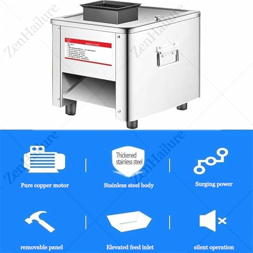 Cortadora Eléctrica de Carne Comercial 850W 150kg/h miniatura 5