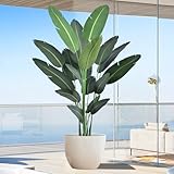 7ft Artificial Bird of Paradise Trees (84in) Tall Large Faux Tree with 19 Realistic Trunks, Fake Tropical Floor Potted Artificial Silk Plant for Home Office Indoor Decor (7feet,1Pack)