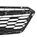 KARPAL Front Grille Upper Trim Fit for 2017 2018 2019 Subaru Impreza with Chrome Trim & Silver Outer 4PCS