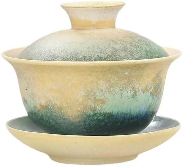 Ceramic Gaiwan Creative Wood Ash Tea Tureen Household Brewing Cover Bowl Items