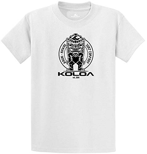 Image of Joe's USA Koloa Surf Tiki Logo Cotton T-Shirts in Regular, Big and Tall Sizes