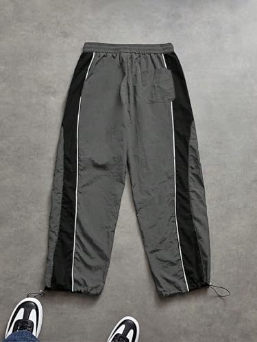 ZAFUL Men's Y2k Wide Leg Sweatpants Color Block Baggy Parachute Pants Hip Hop Track Trousers Streetwear2