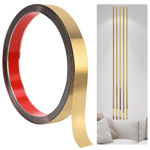 SMARONG Moldura de Pared 2cm*5m Moldura de Pared Metalizada Moldura Flexible Moldura de Pared...
