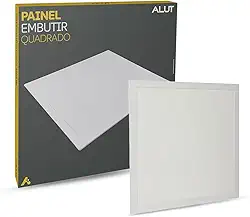 Painel Led Plafon 18w/25w/36w ou 50w 6500k Branco Frio 110v/220v Bivolt Embutir/Sobrepor Branco Alut By Avant (Embutir, 18w)