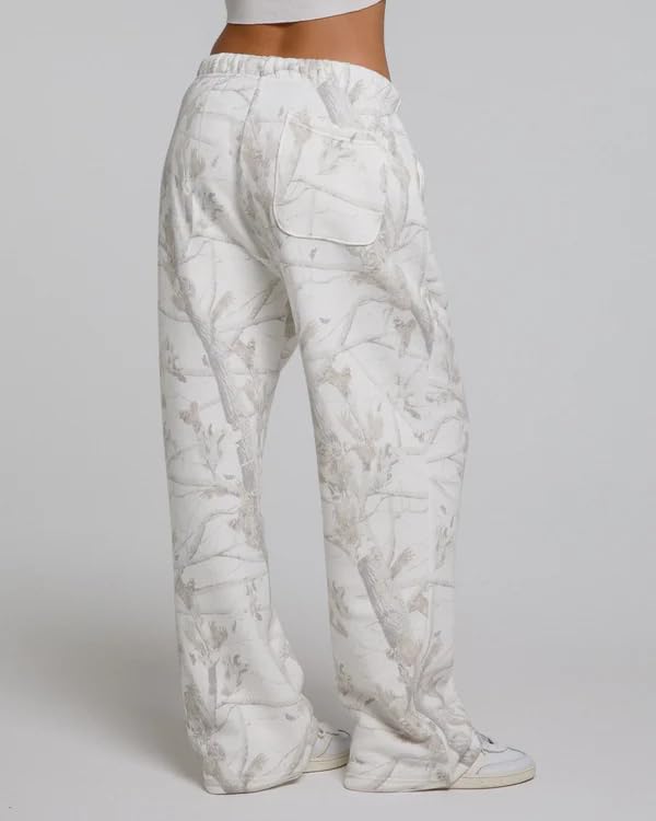 Camo Pants for Women Baggy Fleece Sweatpants Casual Elastic Waist Joggers Camouflage Pants with Pockets4