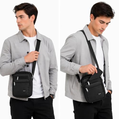 Image of Sling Bag for Men & Women- Crossbody Sling Bag for Travel, Cycling & Hiking | Waterproof Shoulder Bag with Compartment and Zipper Pockets