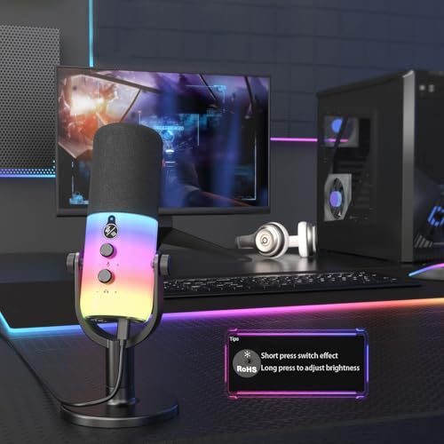Microphone professionnel de studio à éclairage et double connexion USB XLR - 7