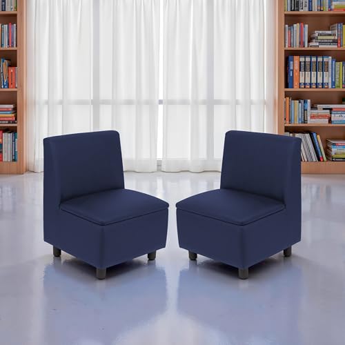 Image of FDP Kid Comfort Collective Modular Armless Chairs, 2-Pack - Navy