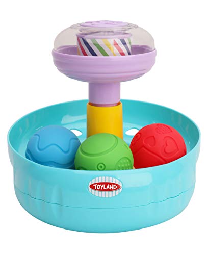 Toupie bébé Toyland 18cm avec billes rotatives pour stimuler la motricité dès 6 mois