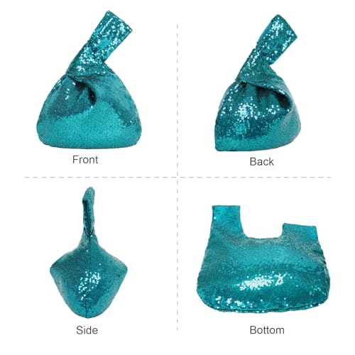 Image of Eternal Beauty Sequin Wristlet Bag, Reinforced Sparkly Evening Clutch for Wedding Guest, Cruise & Prom Mini Purse