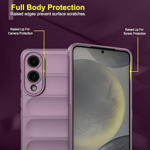 Image of amazon basics Back Case Cover for Samsung Galaxy S25 Edge | Compatible for Samsung Galaxy S25 Edge Back Cover | Liquid Silicon Magic Case with Camera Protection | Lavender