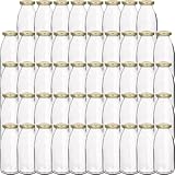 Flaschenland - 48 Glasflaschen Set, leer, 250 ml, Saftflaschen mit goldenem Schraubverschluss, zum Selbstbefüllen für Apfelsaft, Orangensaft, andere Säfte, Smoothie, Saucen, Limonaden, Dresing und Tee