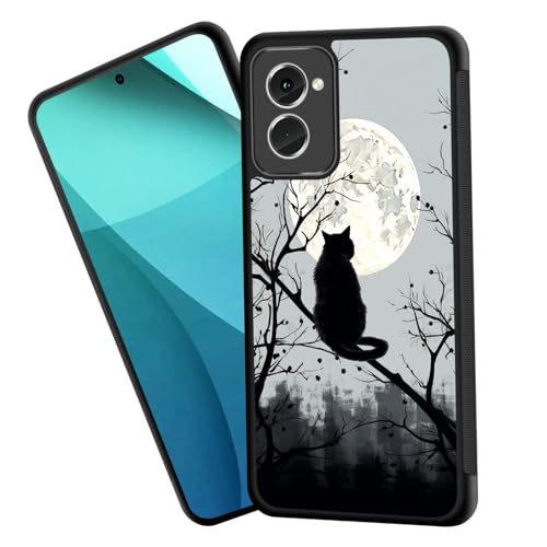 Coque Moto G Stylus 5G 2024 évite les chutes avec chat noir lune