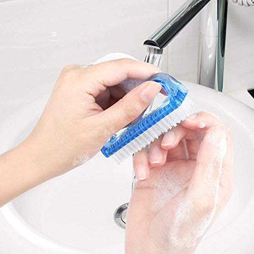 Handle Grip Nail Brush, Senignol 5Pieces Fingernail Scrub Cleaning Brushes Kit For Toes And Nails Cleaner Pedicure Brushes Scrubbing For Men And Women (Multicolor, Long Purple Handle Brush) #TOP5