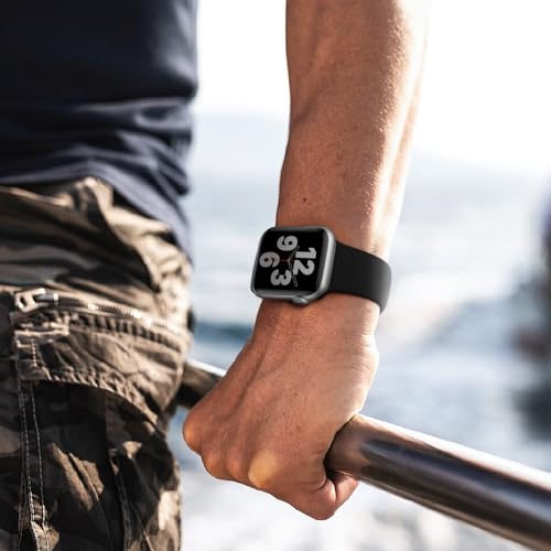 Silicone Band Compatible with Apple Watch Bands for Women 40mm 44mm 45mm 46mm 38mm 41mm 42mm 49mm Ultra Men, Sport Strap for iWatch Bands Series 10 9 8 7 6 5 4 3 SE