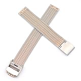 14mm Screwing Stainless Steel Watch Strap Replacement for Skagen Fits Selected Models Listed Below 355SMM1 355SSGS 355SSRS 355SSS1 (Silver & Rose Gold)