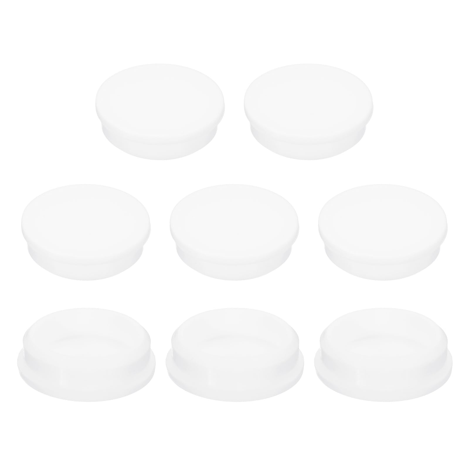 sourcing map 8Pcs Silicone Hole Plug 49.8mm, White High Temp T Type Rubber Stoppers for 49-49.6mm Hole, Waterproof Button Hole End Covers for Powder Coating, Sealing Plugs, Pipe Holes
