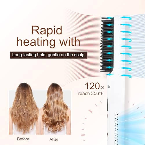 Cepillo Alisador de Pelo Iónico con 10 Niveles de Temperatura miniatura 6