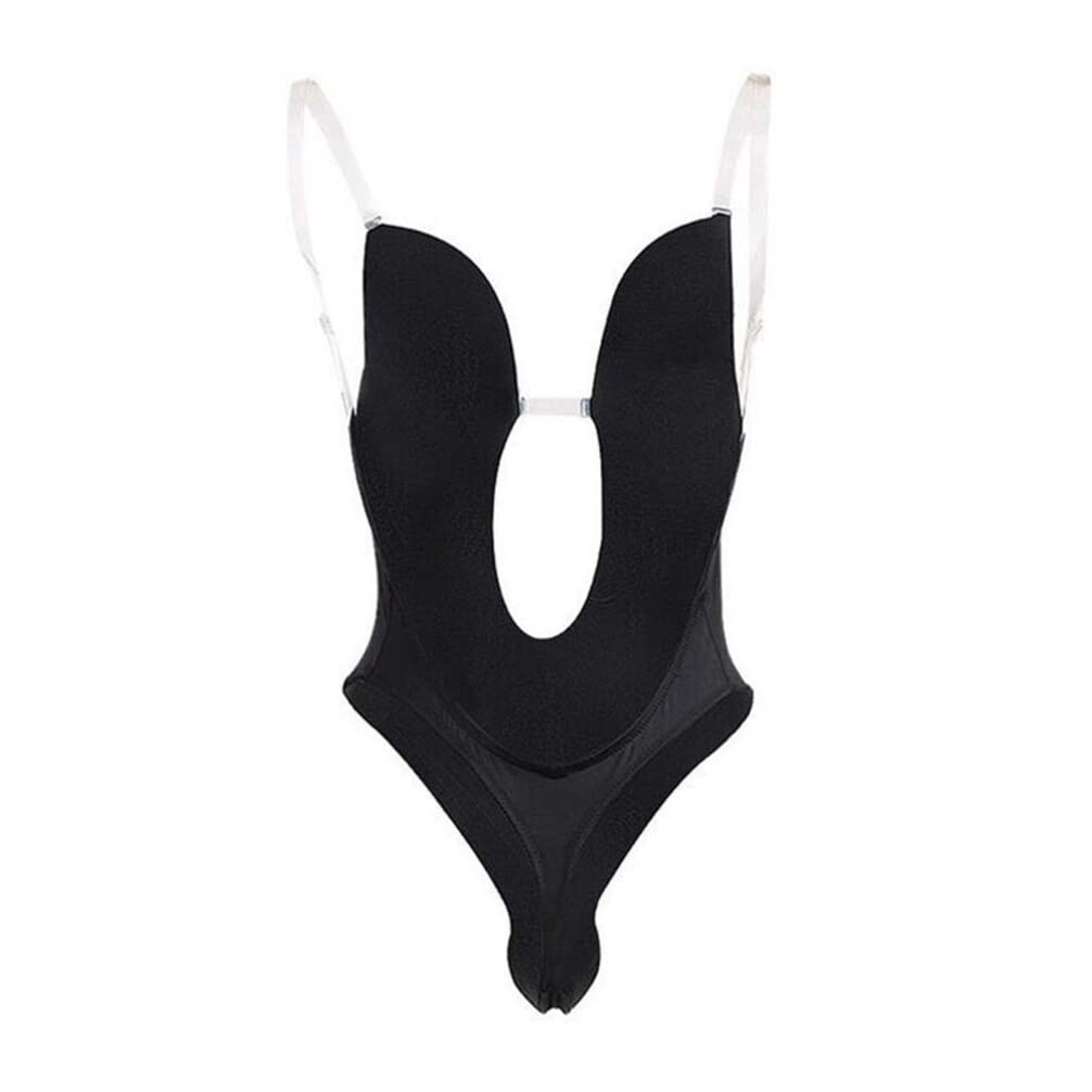 SOIMISSWomen's Backless Shapewear Tummy Control U Plunge Deep V Neck Bodysuit Body Shaper Sculpting Underwear Shapewear for Women Wedding Party Club