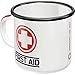 Nostalgic-Art Tazza smaltata retrò, First Aid – Classic – Idea regalo per amanti della nostalgia, Coppa da campeggio, Design vintage, 360 ml