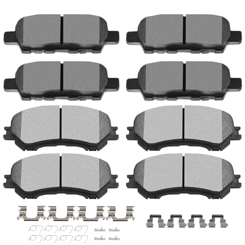 Image of SCITOO D1737 D1393 Ceramic Brake Pads Sets Front & Rear w /Hardware Replacement For Nissan For Qashqai 2017-2022, For Rogue 2014-2017 2020,For Rogue Sport 2017-2022