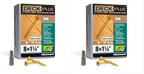 Image of Deck Plus Torx Deck Screws, #8 x 1-1 /4in, 372 Pack, Tan