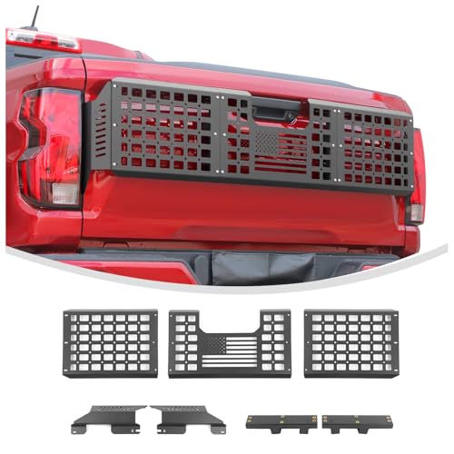 Linskip Tailgate Bed Molle Expansion Panel Compatible with 2023-2025 2026+ Chevy Colorado & GMC Canyon, Rear Gate MOLLE Racks, Cargo Carrier Tool Organizer, Exterior Accessories