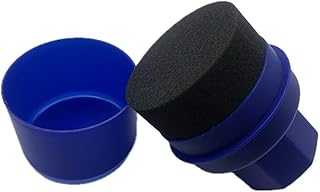 Car Tire Waxing Sponge Pad With Detail Brush Design, Tire Waxing Cleaning Tool Offering Soft Texture And Ergonomic Grip, High-Density Material That Is Not Easily Damaged Or Deformed(Blue flat mouth)