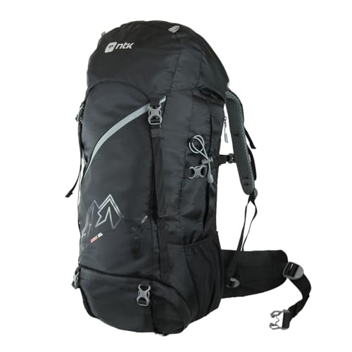 NTK, Mochila Andes 55L em Ripstop com Ajuste Peitoral e Barriga, Costado Acolchoado