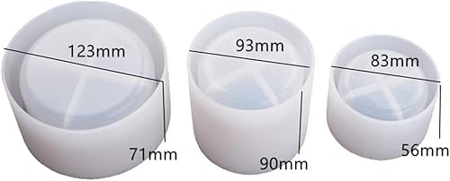 Miniatura 8 de Molde redondo de resina para maceta, molde de resina cilíndrica de silicona, para bricolaje, macetas de jardinería, manualidades, decoración del