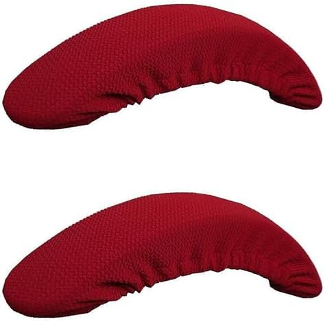 Velvet Office Chair Armrest Covers - Stretchable & Removable Armrest Protectors for Desk Chairs, Computer Chair, Gaming Chairs - Soft & Durable (2Pcs, Red) image 5
