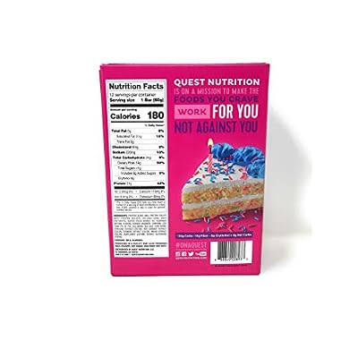 QUEST NUTRITION Birthday Cake Protein Bar 12 Count, 2.12 OZ