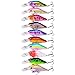 Aorace 10pcs/lot 7cm/8g Plastic Minnow Fishing Lures Bass Crankbait Kit Saltwater/Freshwater Fishing Topwater Popper Poper Lure Fishing Tackle Hooks Crankbait Hard Minnow Baits