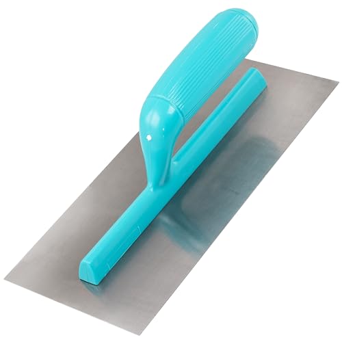 AERZETIX - C75534 - Lisseuse de Finition Taloche Spatule Platoire sans Dents - Outillage Outils а Main pour la Construction - Manche en Plastique - Maçonnerie Maçon Enduit Plâtre - Bricolage - Acier