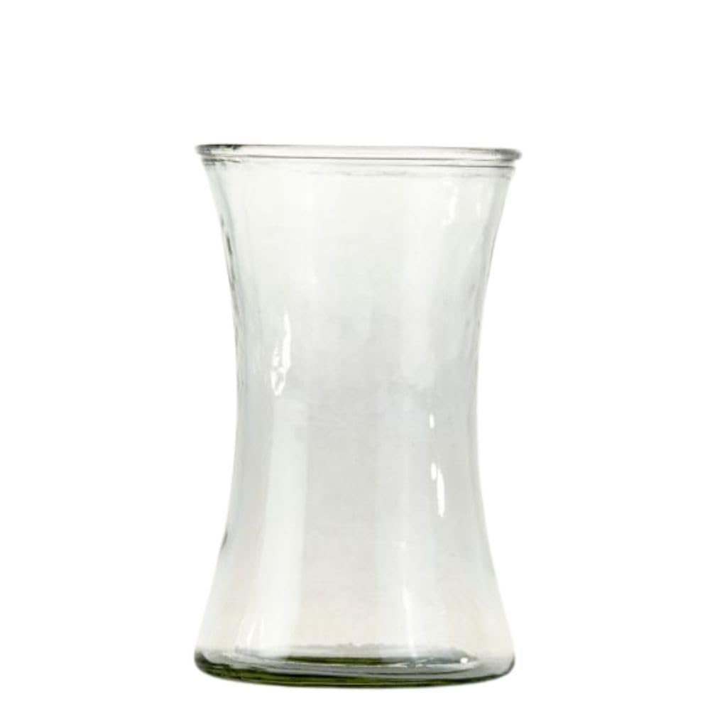 OASIS® Serena Hand-Tied Clear Glass Flower Vase, 20cm Height, 12.5cm Diameter