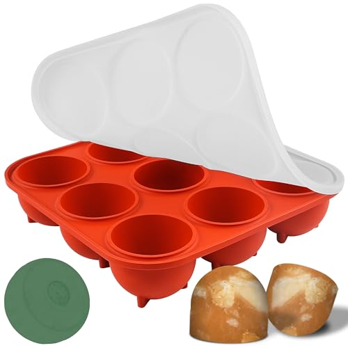 Wilewir 9-Cavity Silicone Frozen Dog Treat Mold with Lid for Woof Pupsicle & Power Chewer Pupsicle Large 25-75lbs,Reusable Frozen Dog Treat Tray Mold for Pupsicle