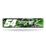 Rico Industries NASCAR Racing Ty Gibbs No. 54 Metal Street Sign 4" x 15" Home Décor - Bedroom - Office - Man Cave