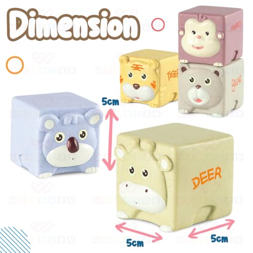 Image of Wembley Soft Baby Bath Set 6 Pcs Squeezable Floating Animal Toy for Kids Safe BPA-Free Educational Sensory Play Supports Motor Skills & Hand-Eye Coordination Fun Learning Teething Aid