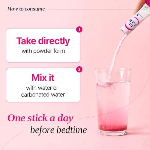 BB LAB Good Night Low Molecular Collagen Powder Stick Supplement, Halal Certified, Korean Marine Collagen, Fish Collagen Peptides, Vitamin C, Glycine, Fast Absorption, Mix Berry Flavor - Image 6