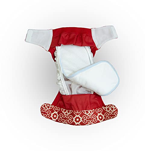 Image of Cloth Diaper Cover - Washable & Reusable - Use Cloth or Disposable Nappy Pad Inserts - 1 Diaper and 1 Detachable Waterproof Pouch Large Baby 1-2 years, 12-15 kgs - Soft & Comfortable