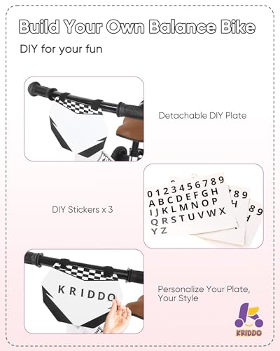 Image of KRIDDO 2-in-1 Tricycle and Balance Bike for 2 Year Old with Training Wheels