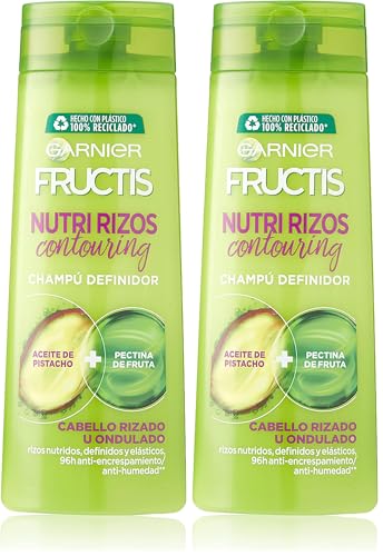 Garnier Fructis Nutri Rizos Contouring Champú Pelo Rizado u Ondulado - 360 ml (Paquete de 2)