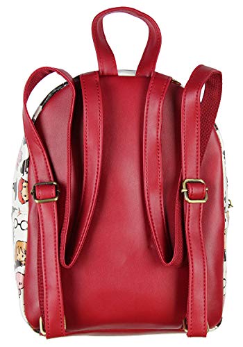 Bioworld Harry Potter Allover Chibi Character Pattern Faux Leather Tote Bag Mini Backpack4