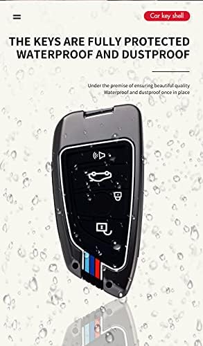 Happyit Zinc Alloy Car Key Cover Cases for Bmw 2 3 5 7 Series 6GT X1 X3 X5 X6 F45 F46 G20 G30 G32 G11 G12 F48 G01 F15 F85 F16 F86 360° Water Proof Protect with Fluorescence (4 Buttons B, Matt color)
