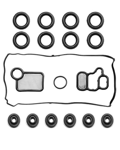 Image of Engine Cylinder Valve Cover Gasket Set Fit for Honda Accord CR-V Element 2.4L Civic 2.0L Acura CSX RSX 2.0L TSX 2.4L RDX 2.3L Replace VS50614R ES73071 15815-RAA-A02 15845-PNA-003