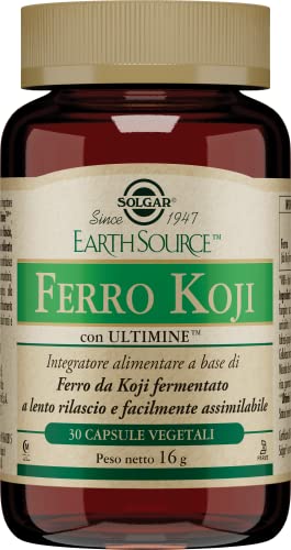 Solgar FERRO KOJI, 30 capsule vegetali – Ferro Ultimine™ da Koji fermentato – stanchezza e funzione immunitaria