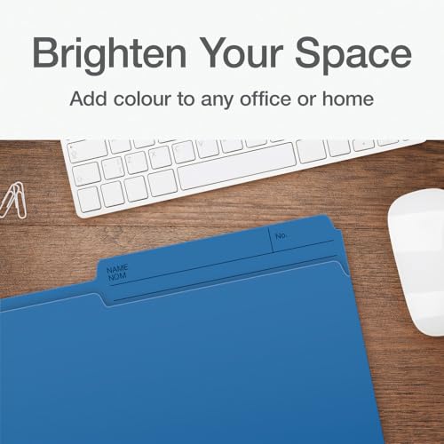 Pendaflex File Folders, 1/2 Cut Tab, Legal Size, Blue, Durable & Tear-Resistant File Organizers, 100/Box for Office, Home & School Filing Systems, Reversible & Eco-Friendly image 3