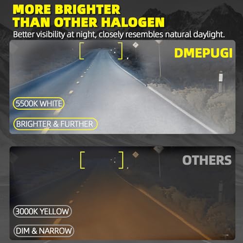 Image of Headlight Bulbs Fit For Honda CR-V 2005-2006, H1 H1 High Low Beam 9006 Fog Lights Combo, Super Bright 5500K White Light High Performance Halogen Light Bulbs, 6PCS